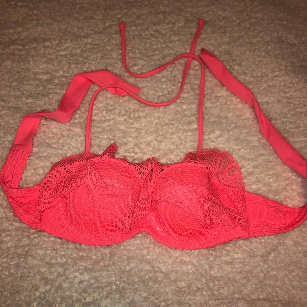 Aerie hot pink bikini top